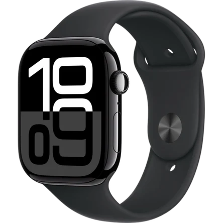 Умные часы Apple Watch Series 10 GPS 46mm Aluminum Jet Black Case with Black Sport Band